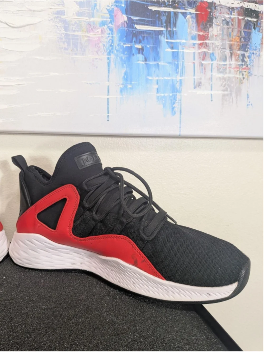 Jordan Formula 23 Shoes Mens Size 11.5 Black Red Mid Top Sneakers 881465-018